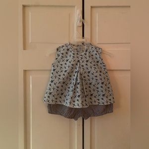 EUC James & Lottie 6 month planes diaper set